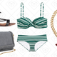 Sandals, $20 | Shoulder Bag, $15 | Balconette Bikini Top, $13 | Hipster-brief Bikini Bottom, $8 | Short Necklace with Tassels, $7